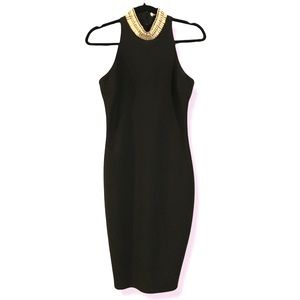 Women’s Black Elizabeth And James Jade Bead Neck Dress Size 4